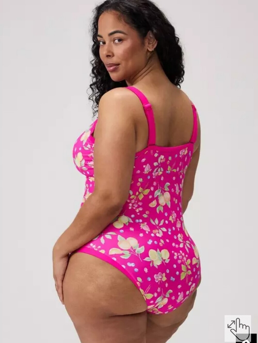 New Torrid 2X(18/20W) Wire-Free V-Plunge Cheeky One Piece Swimsuit-Bright Pink - Picture 2 of 10